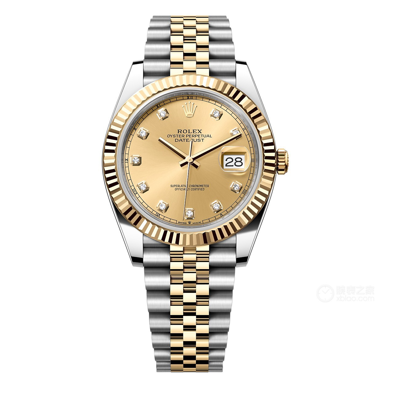 未使用 Rolex/劳力士 25年全套/日志/126333/香槟金盘/41表径