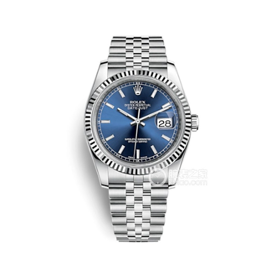 95新 Rolex/劳力士 日志/116234/蓝盘/夜光刻度/36表径/单表