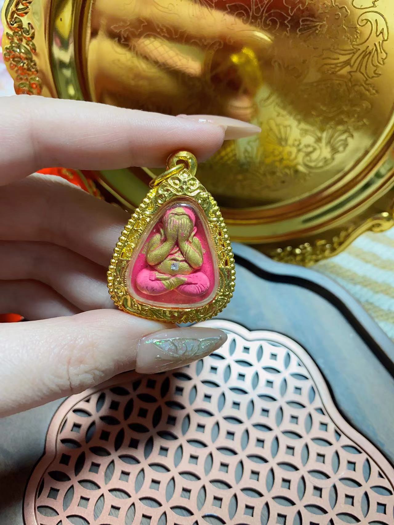 合金婚庆饰品 泰美美 粉色掩面