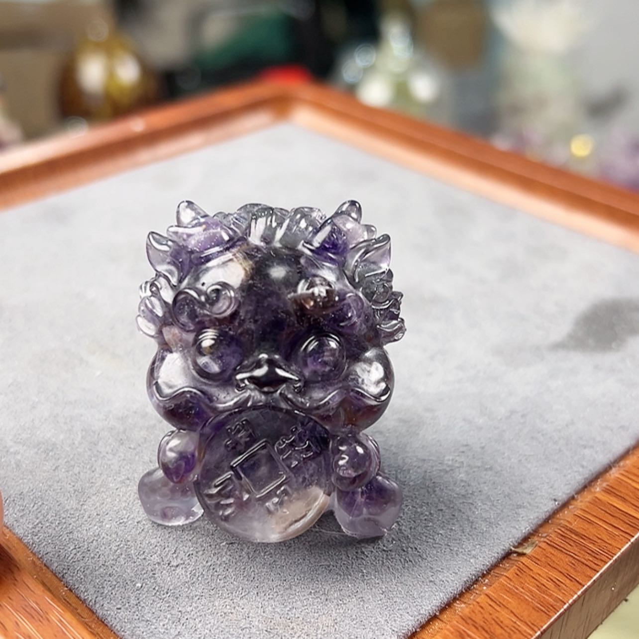 【闪购商品】水晶大型摆件（非配饰）未镶嵌紫吞金兽