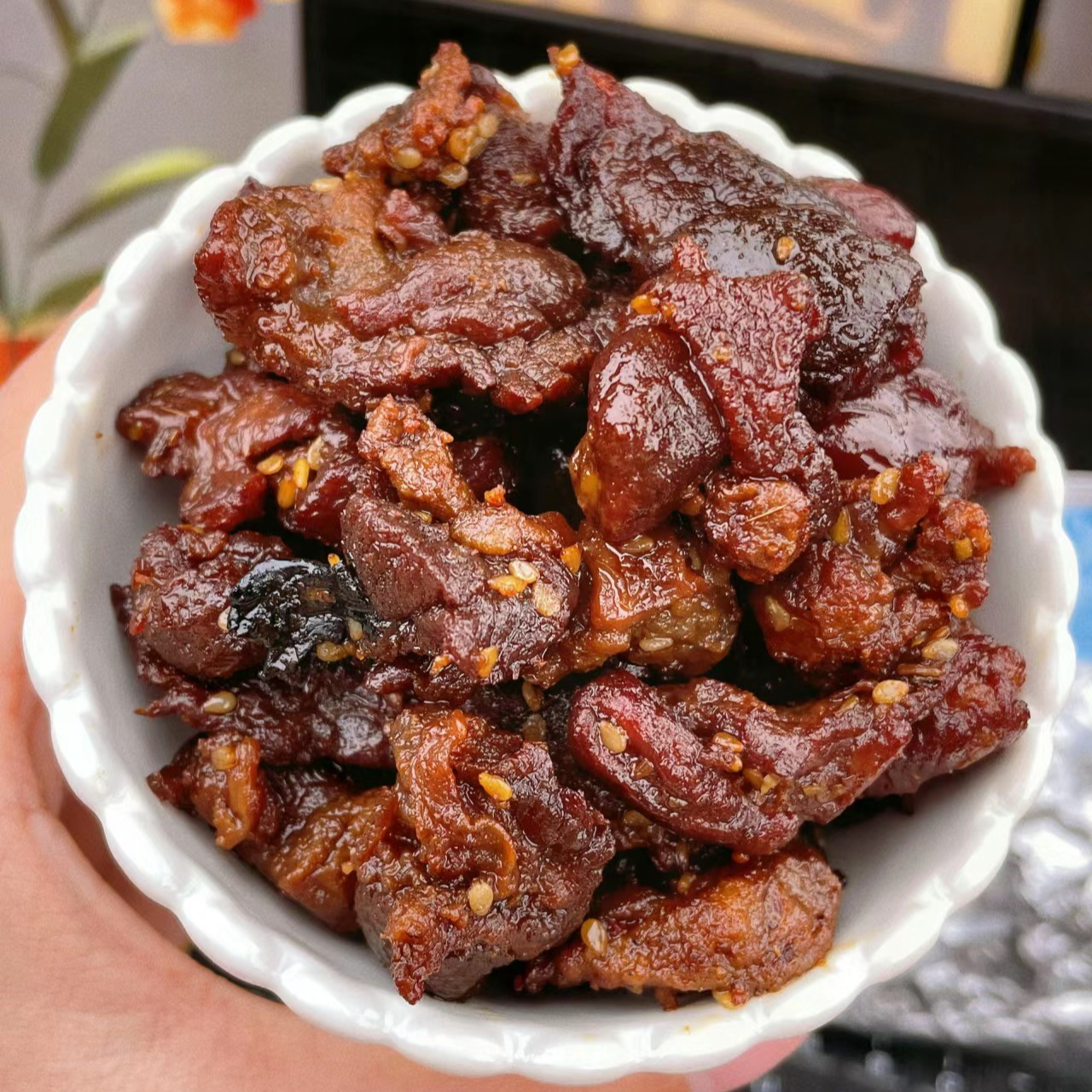 内蒙古牛肉粒碳烤风干休闲零食即食牛肉香辣