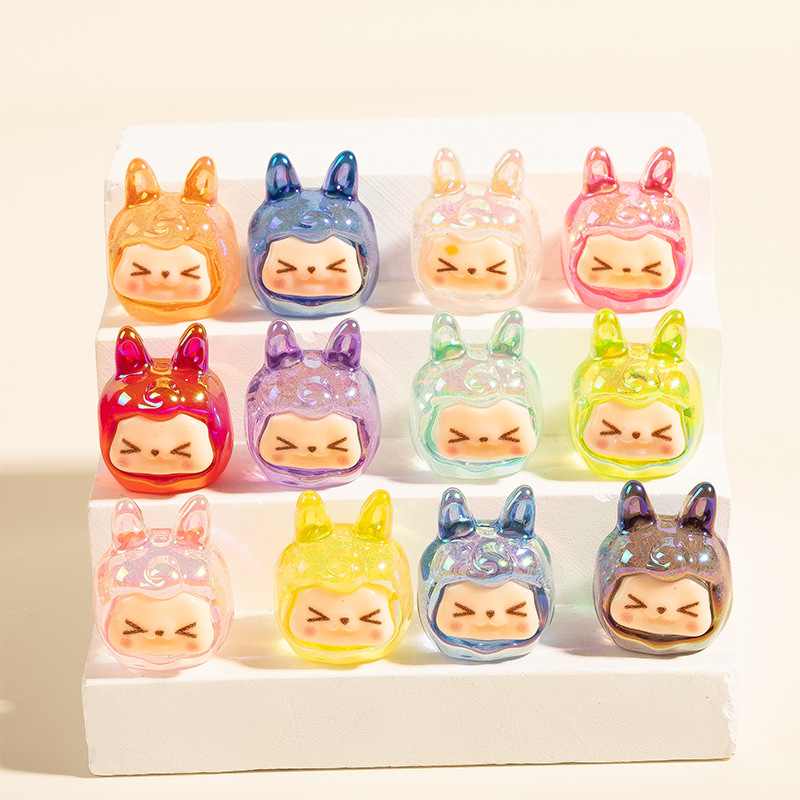 【电镀气泡kiki】对对碰 手工DiY树脂萌粒摆件