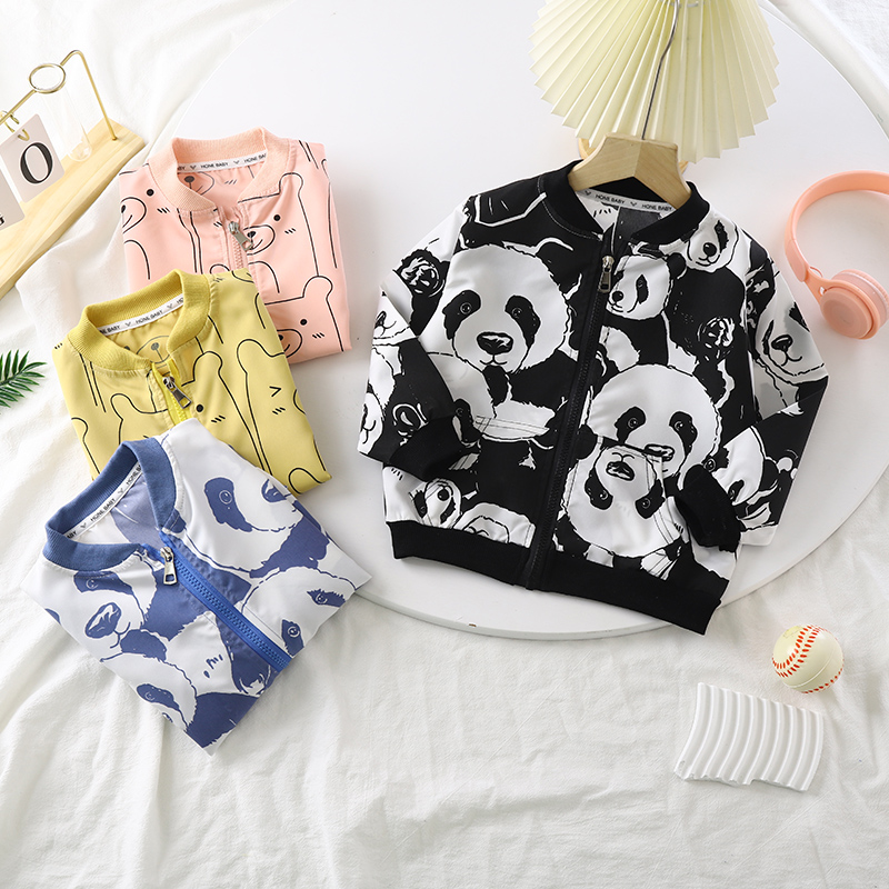 儿童外套春秋新款男童女童开衫长袖拉链休闲外套网红卡通童装