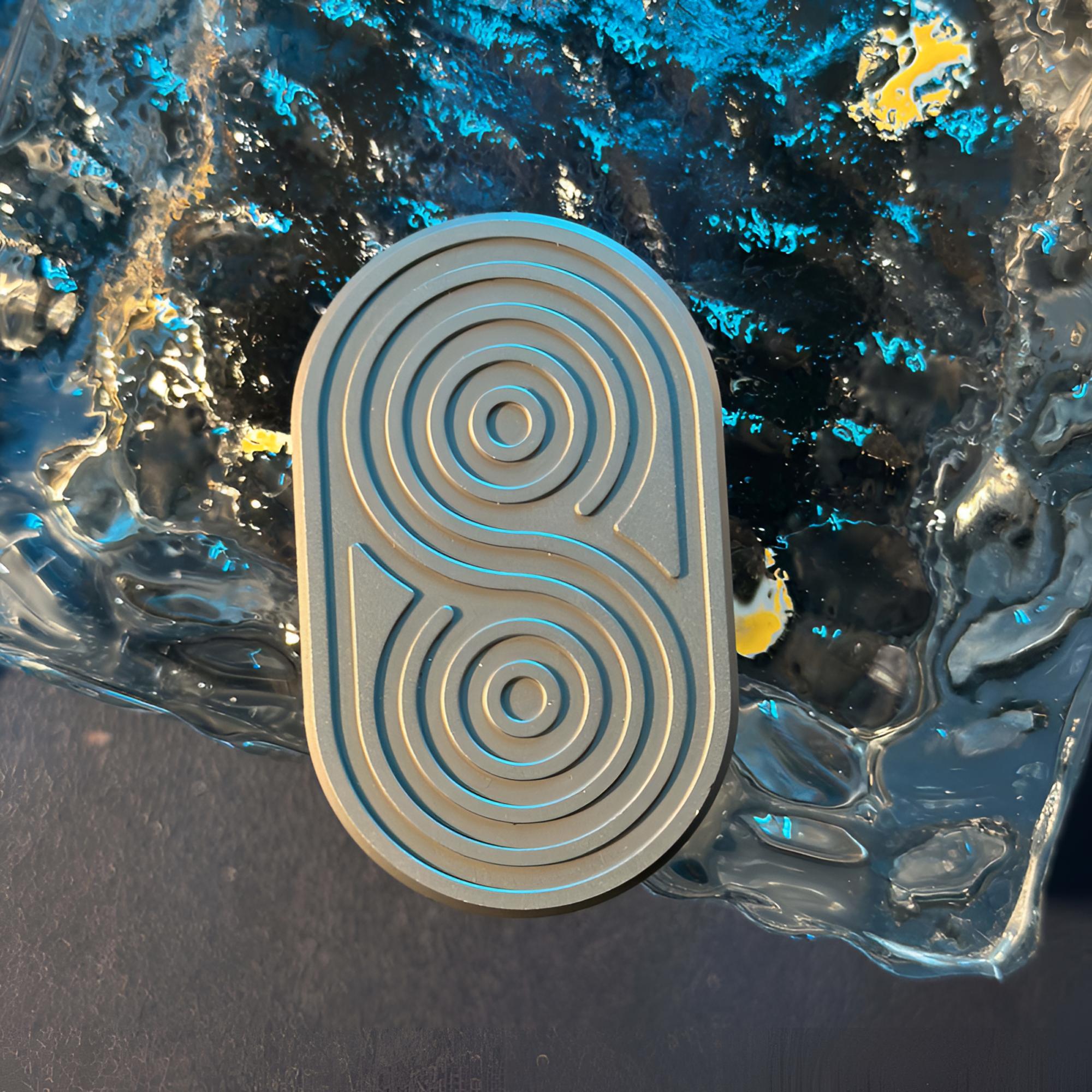 edc解压玩具节奏大师不锈钢金属推牌手玩把件手指尖啪啪牌币神器
