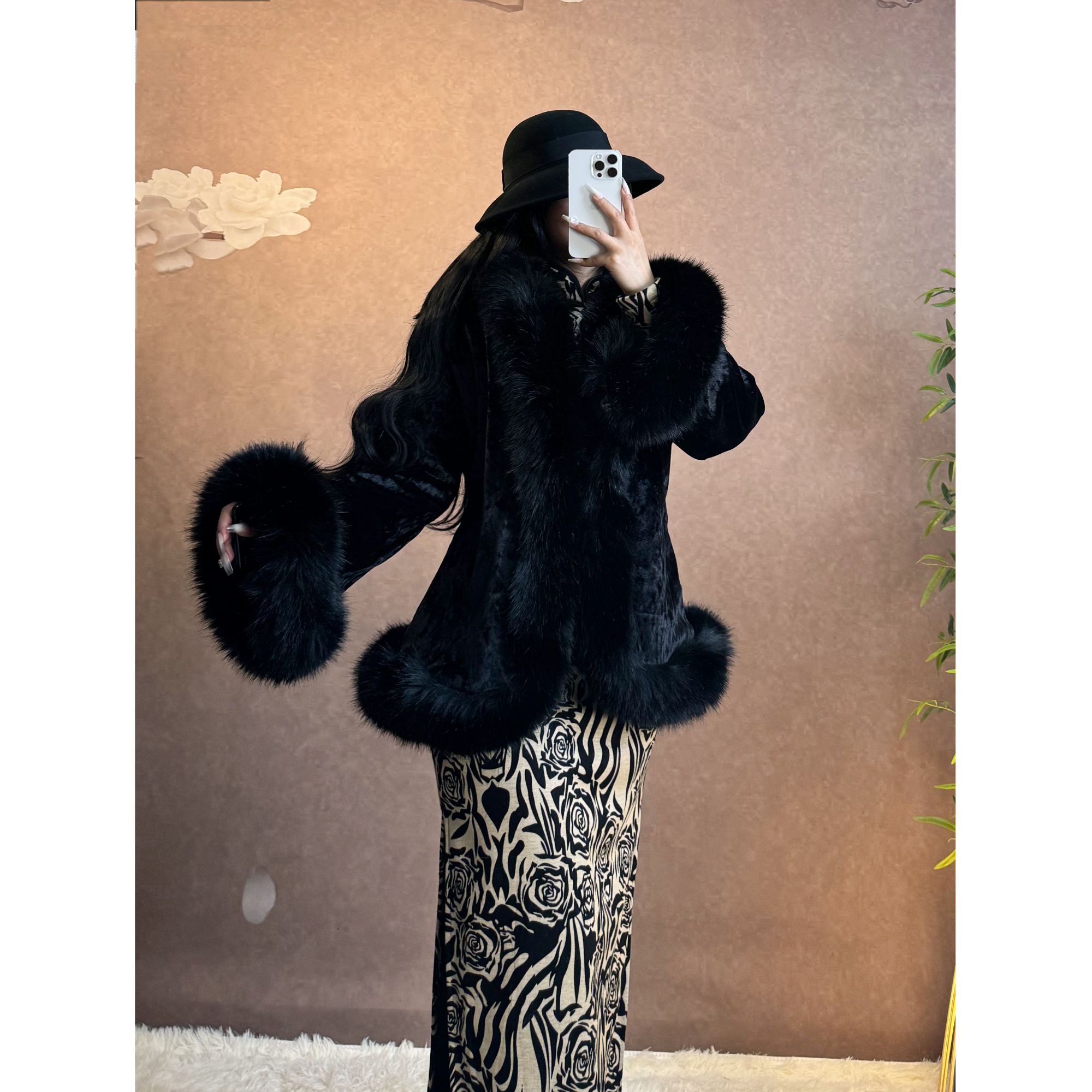 四月芳菲【暖 】冰花绒双层加厚环保草外套