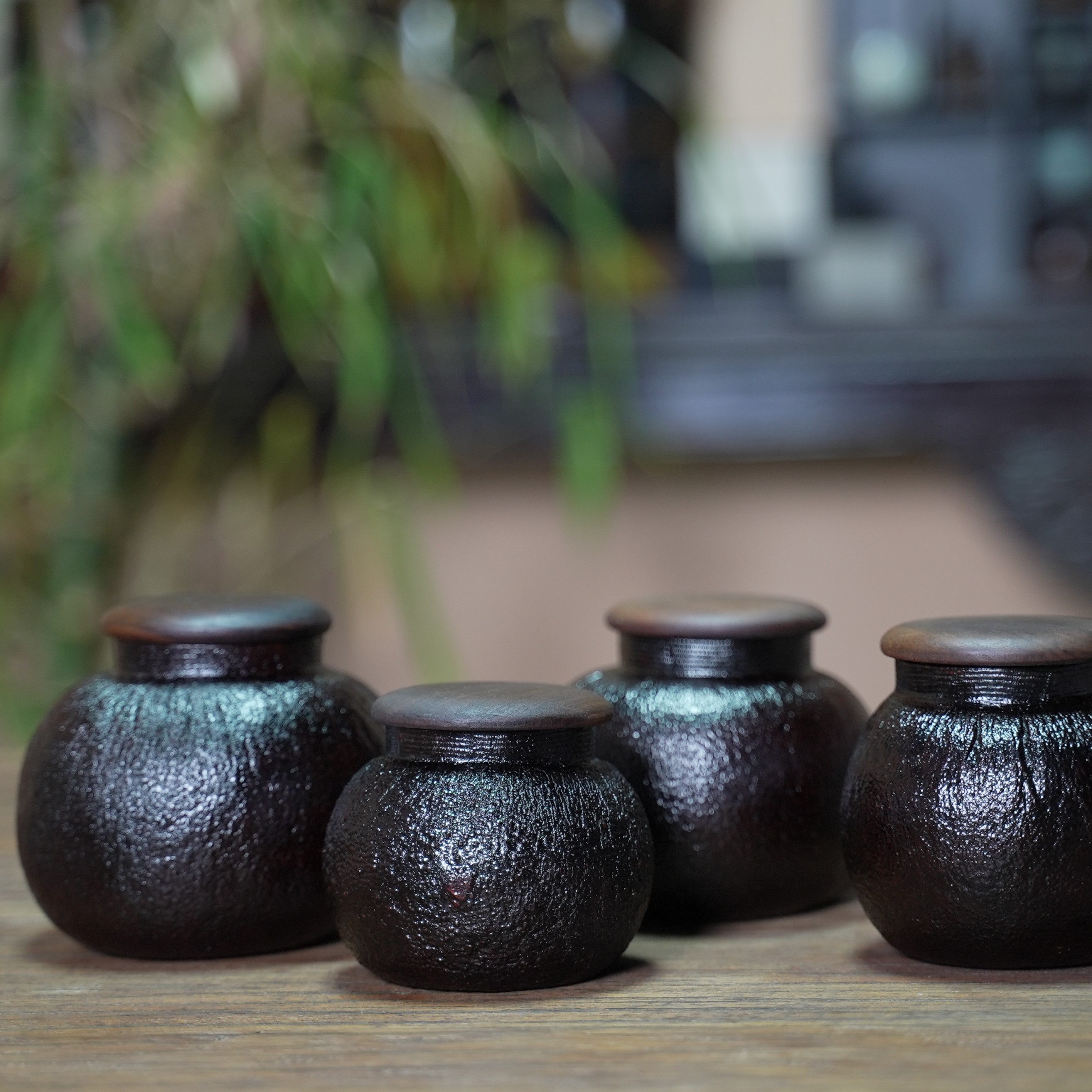 泰国青柚制高端高品质手工天然大漆青柚皮醒茶罐手工柚罐