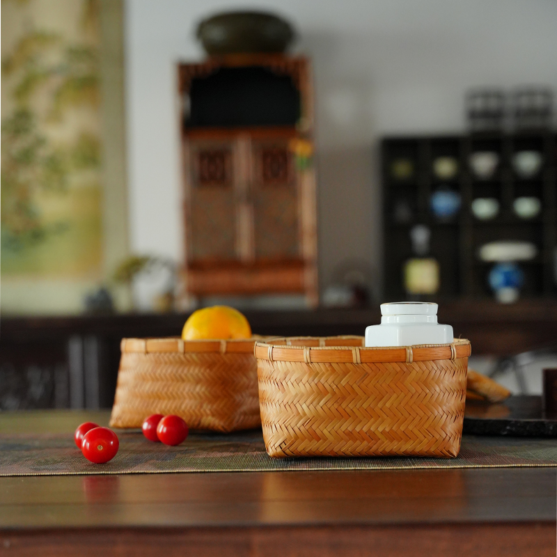 大松韵 复古收纳篮 点心筐