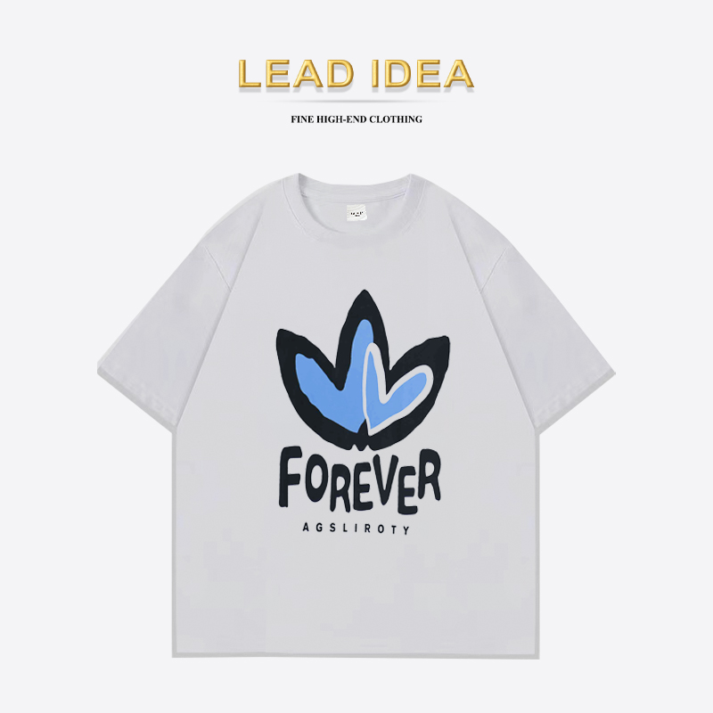 LEAD IDEA 双爱心印花短袖 A097