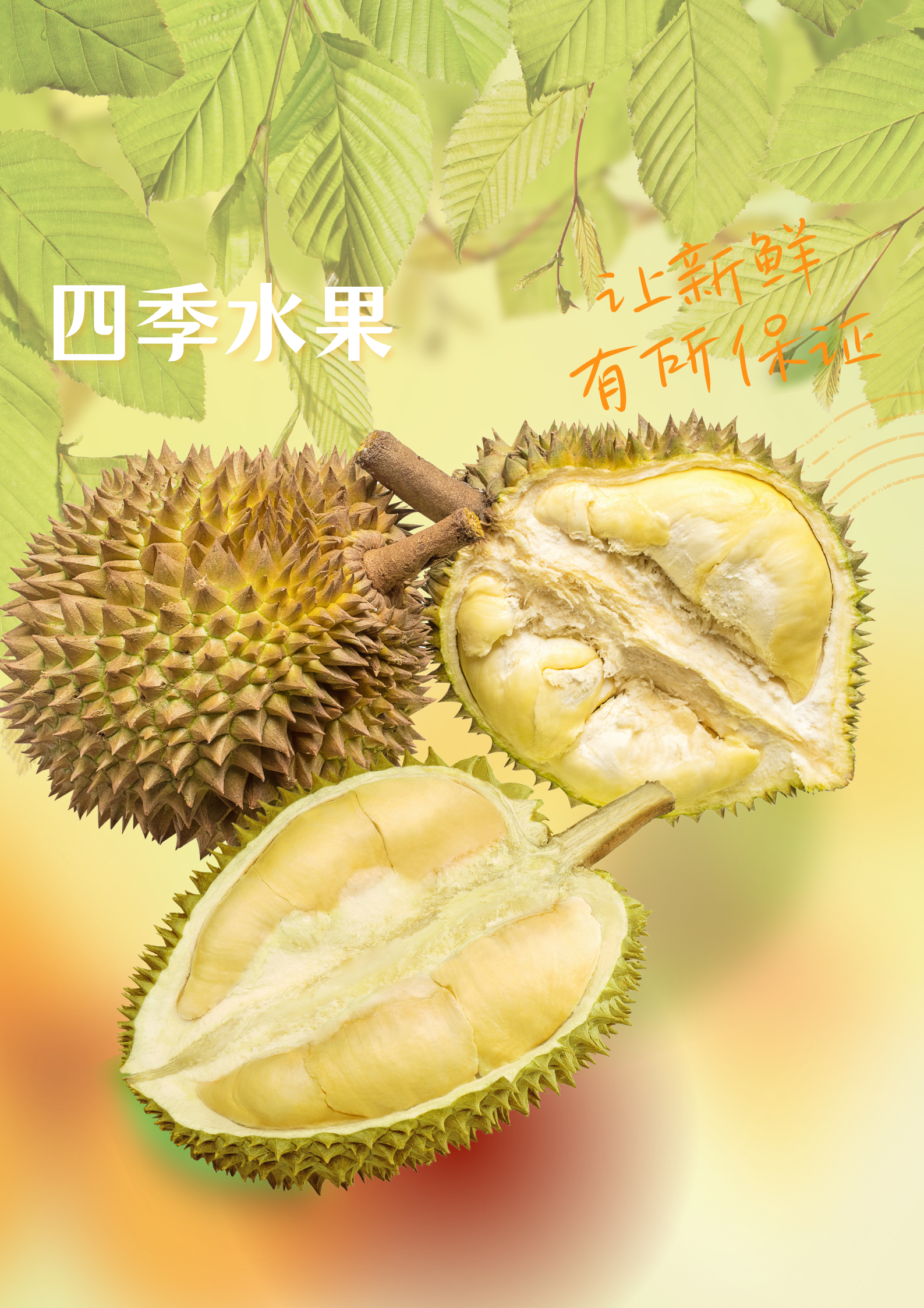 金枕榴莲肉1斤+车厘子一斤（3j）