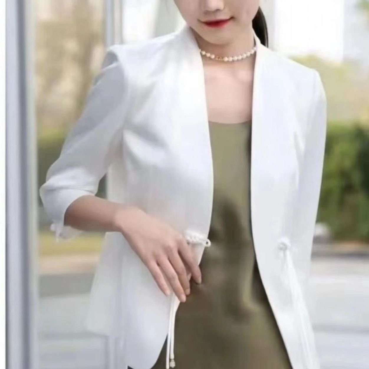 新款冠乐皱中式西服高级定制新中式1111