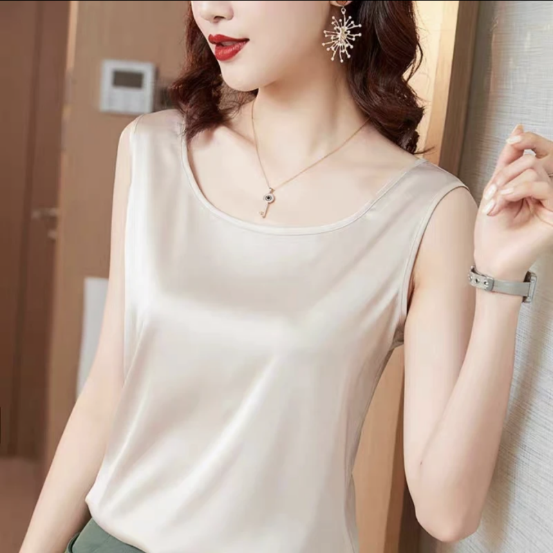 纯色高定中式极简百搭女款无袖上衣背心尤莱特高智淡人