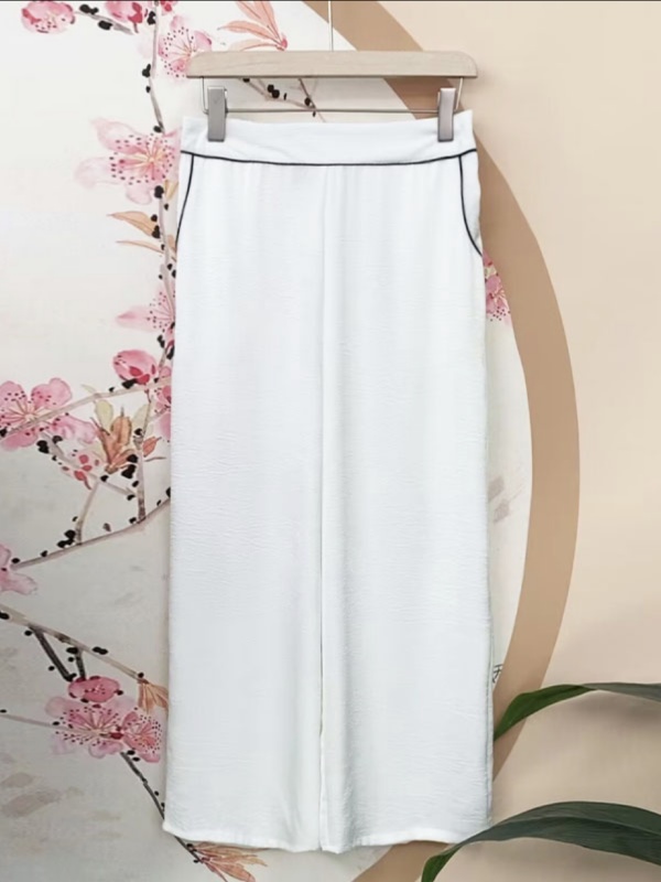 高定冠乐皱高腰直筒裤显瘦新中式尤莱特返潮复古