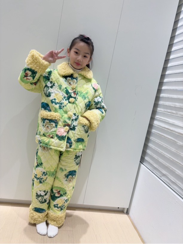女童加厚棉家居服