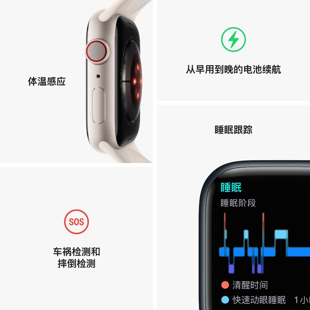 全新未使用苹果Apple Watch Series 8不锈钢版2022款智能手表_二手商品