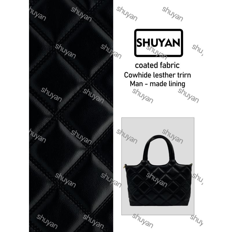 姝宴手工打造真皮女士新款包TA0170黑色手提菱格