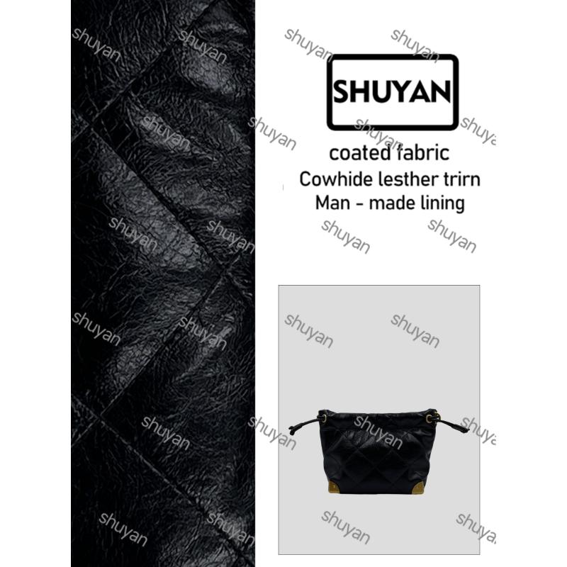 姝宴手工打造真皮女士新款包TA0324水桶矮黑色19cm