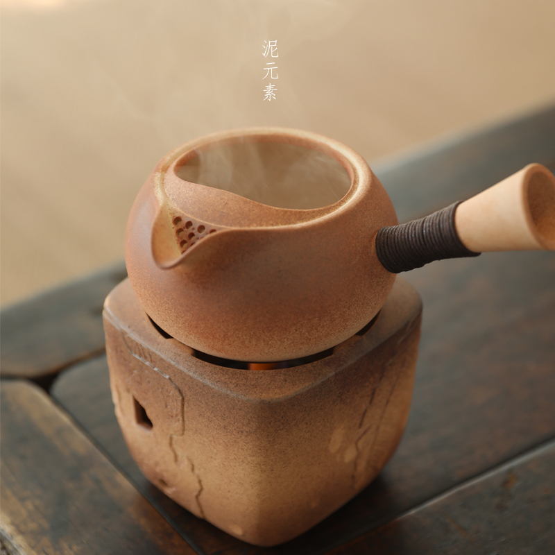 老岩泥单个煮茶壶耐高温烤茶炉功夫茶具