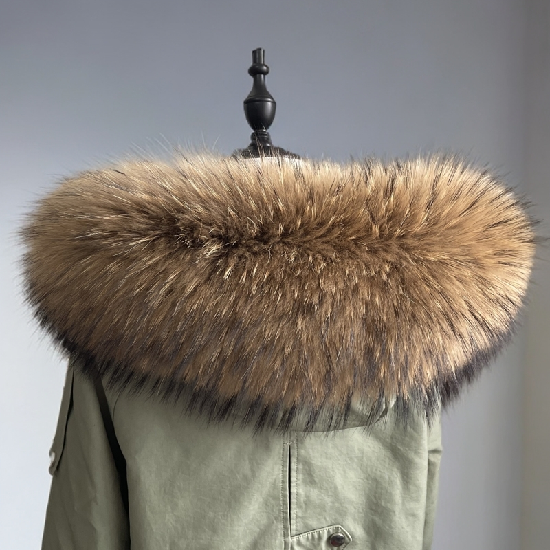 冬季多色多用派克服大貉子毛领女士男士轻奢时尚毛领帽子羽绒服