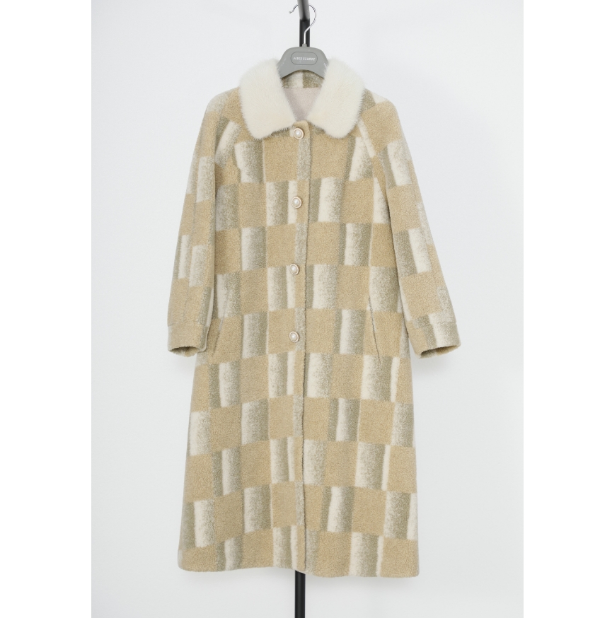 9312DW618Y颗粒羊毛大衣气质短款时尚休闲百搭女士秋冬外套