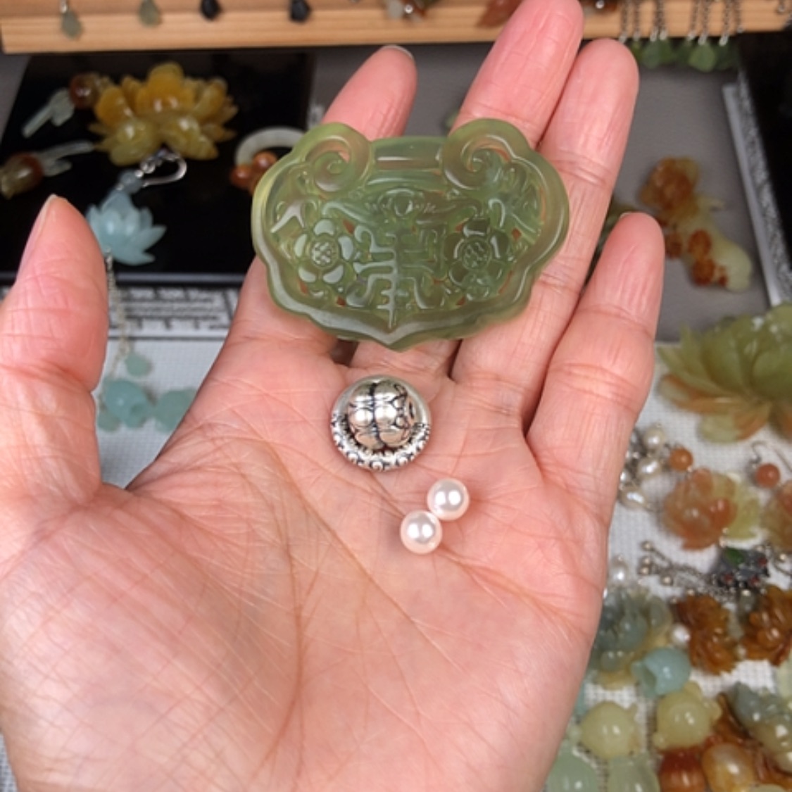 【闪购商品】蛇纹石玉挂饰未镶嵌诚****行