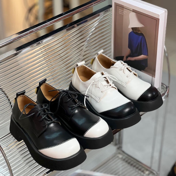 新疆乐福鞋女娃娃头2025春新款大头英伦风小皮鞋女2022-2