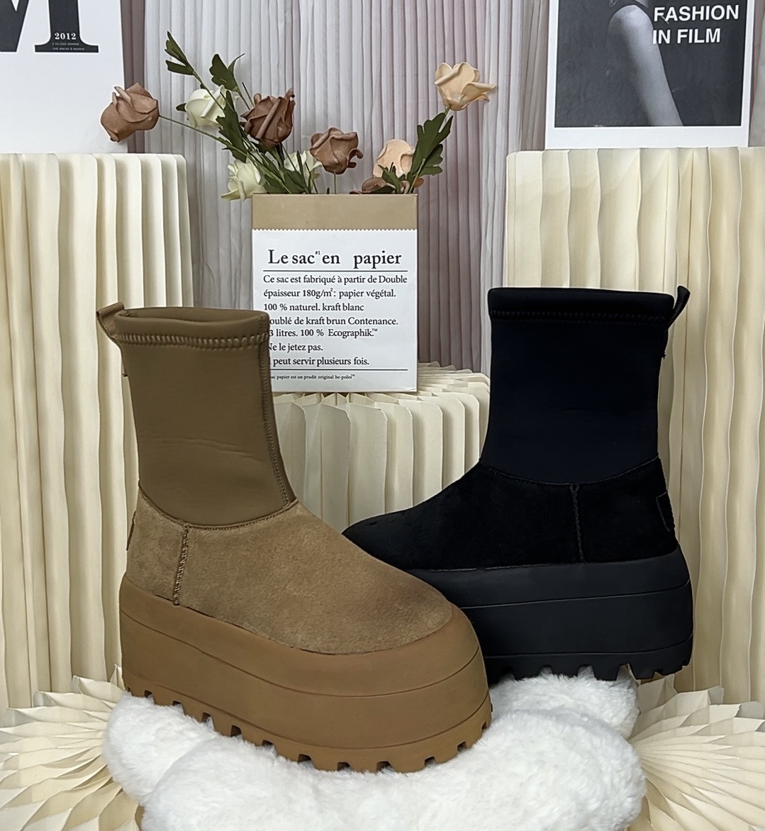 【2024-62新疆】2024年新款女百搭雪地靴厚底