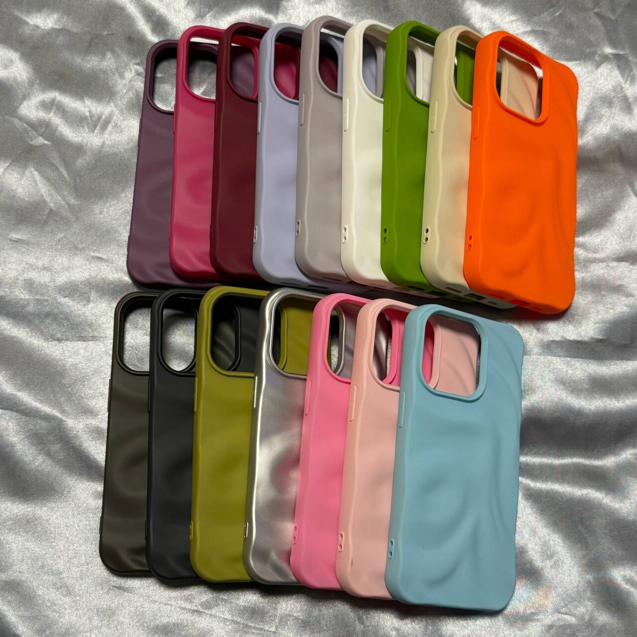 ins设计感不规则波浪纹适用iPhone14promax苹果15手机壳13女12/11