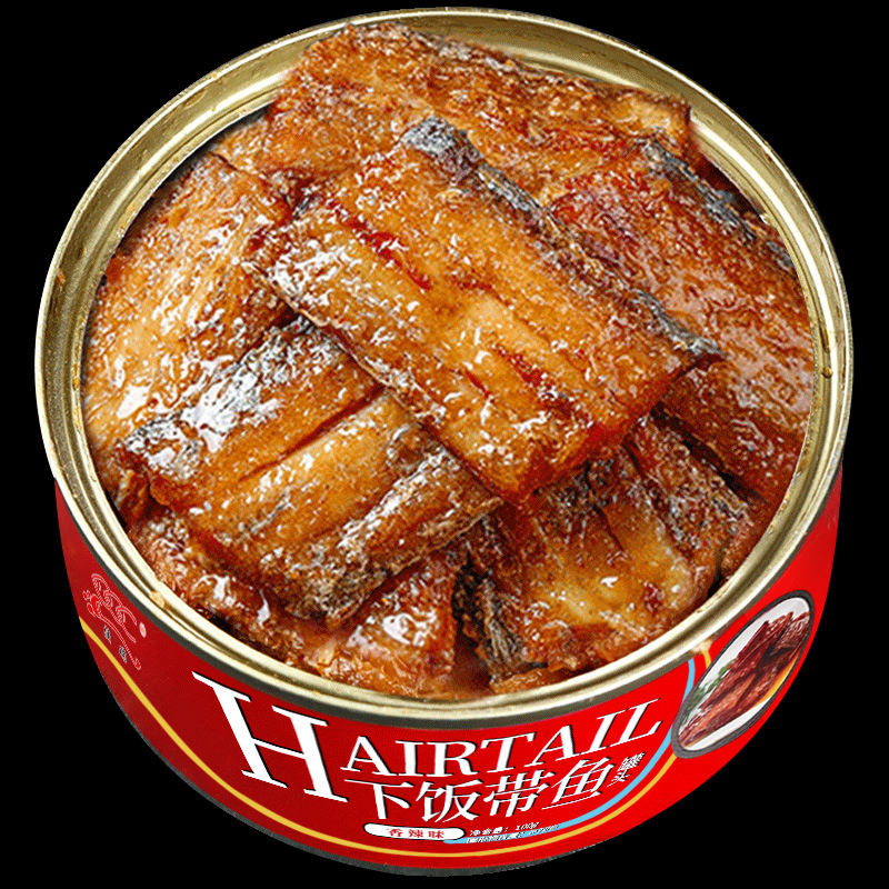 【6罐巨划算】五香带鱼罐头下饭菜香辣海鲜熟食罐装黄花鱼1罐