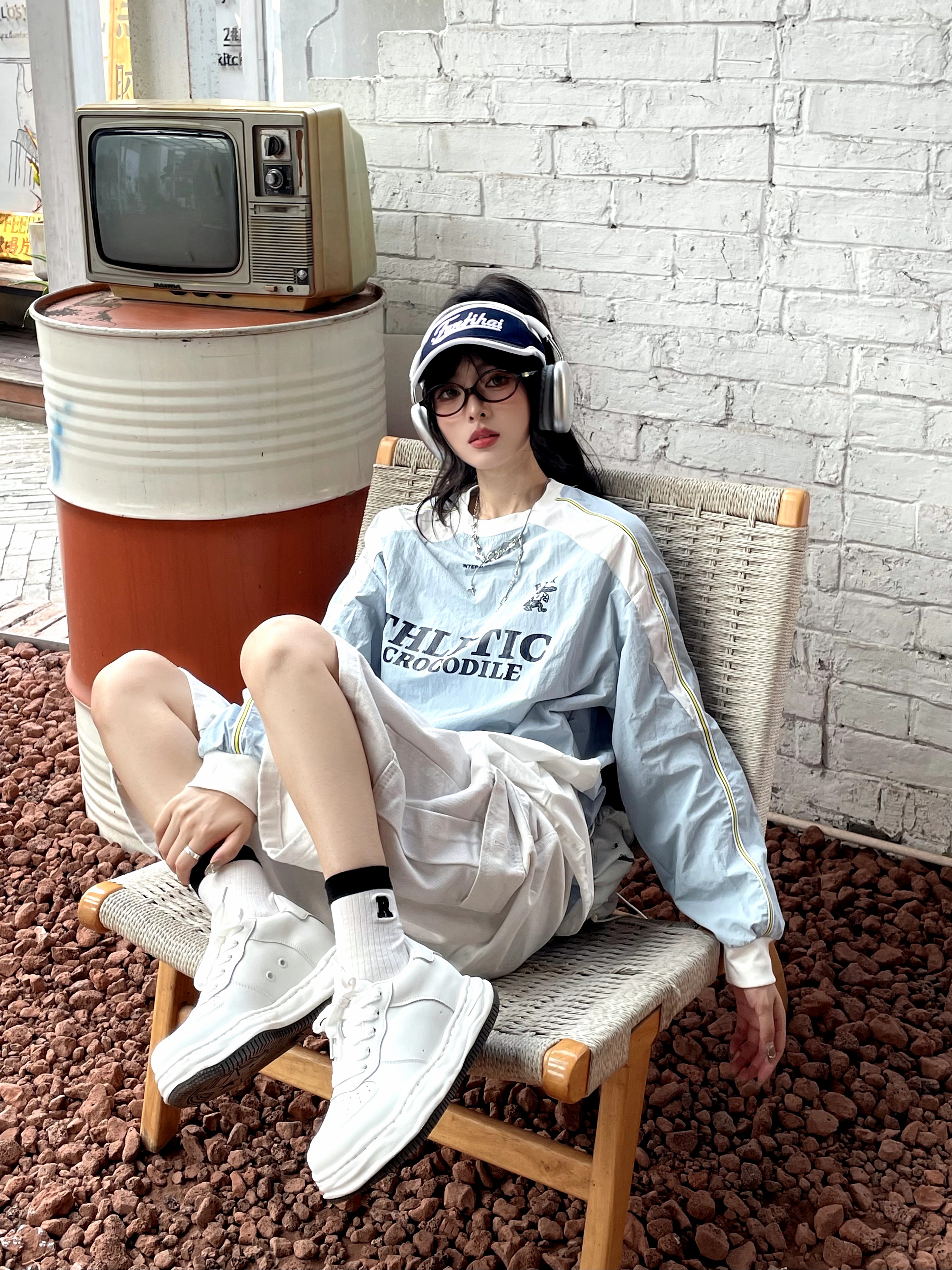 XJXY隐形增高7公分休闲运动鞋春夏款百搭潮流小众厚底白鞋女