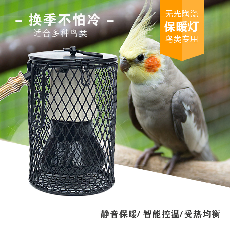 宠物鹦鹉无光陶瓷保温灯加热灯取暖器恒温保暖灯鸟用具品鸟笼配件