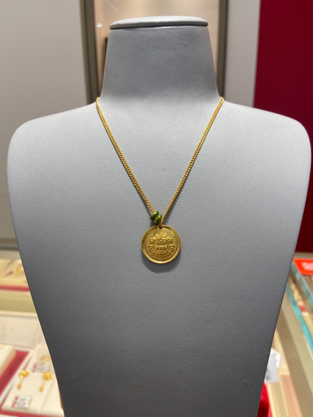 足金999黄财神套链