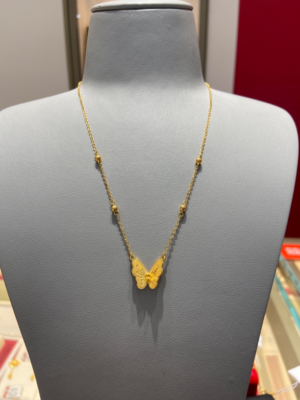 足金999梦蝴蝶套链5.88克