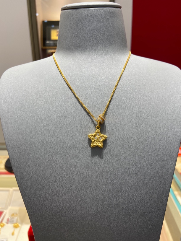 足金999星星套链11.54克