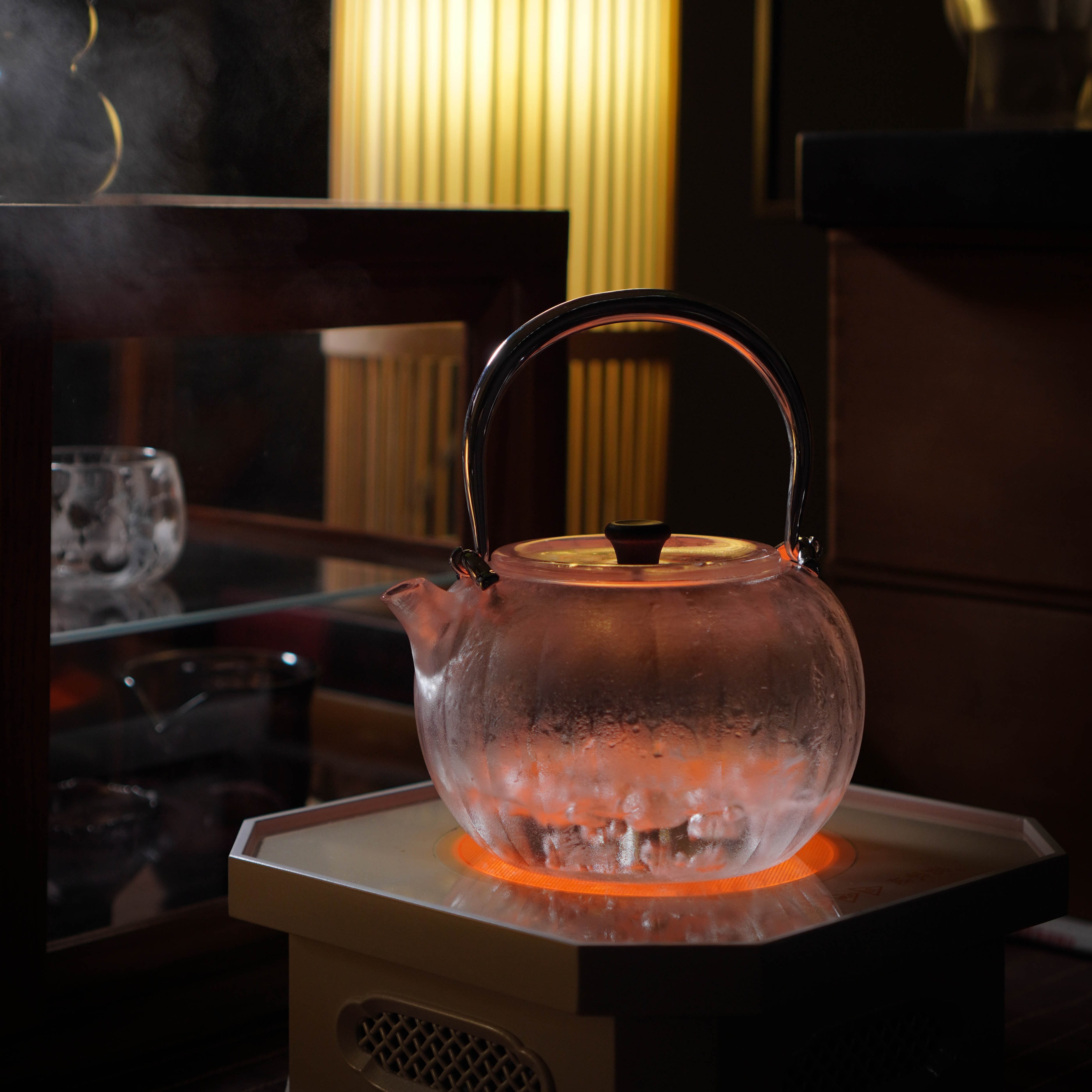 入怀原矿水晶壶 瓜瓣茶壶高端收藏纯手工茶具煮水壶RH0025