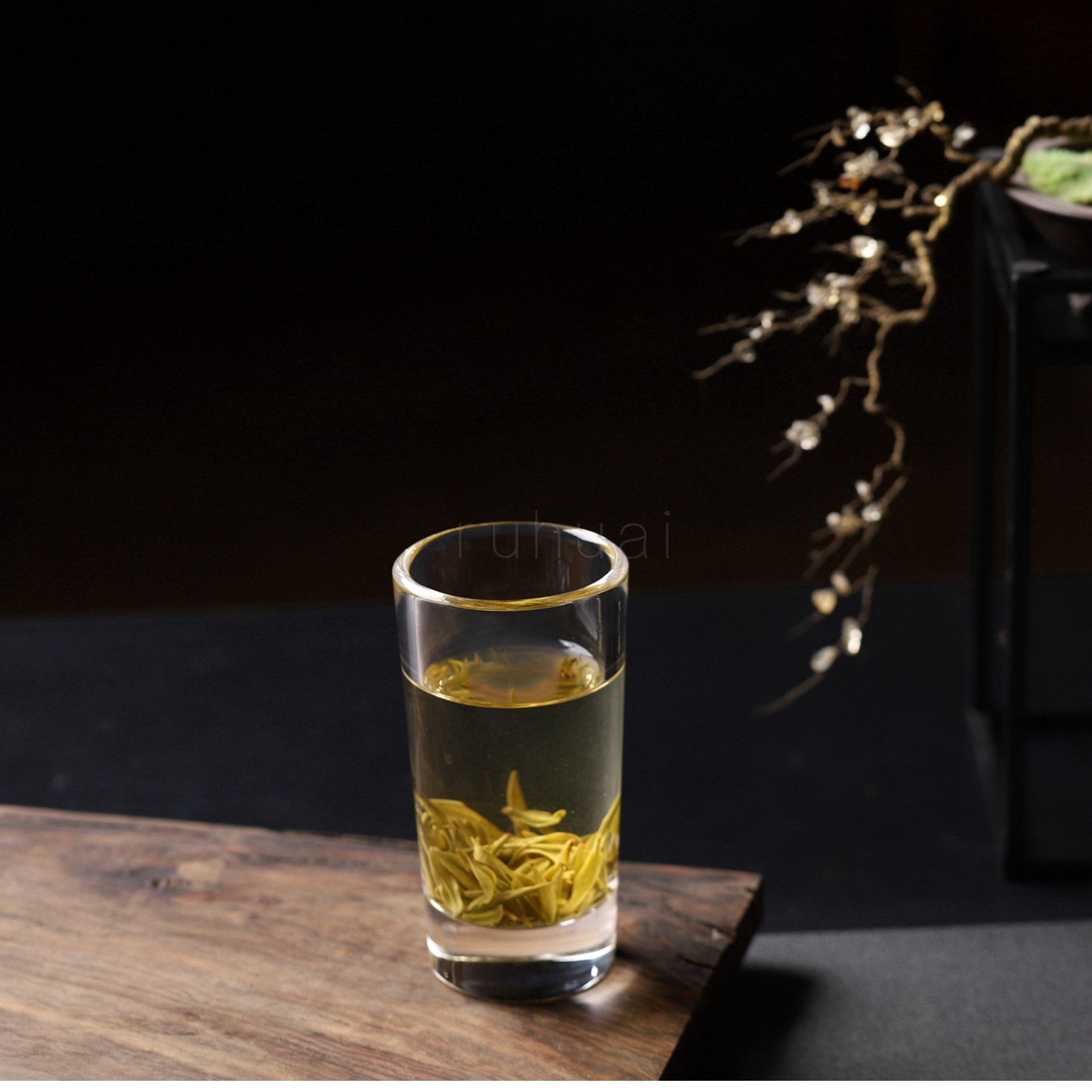 入怀天然原矿水晶非玻璃无瑕绿茶杯纯手工雕刻泡茶杯中式RH0058