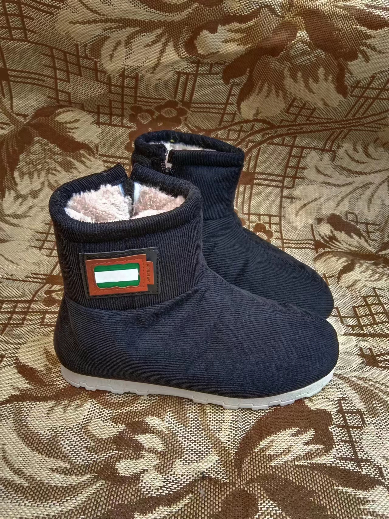 手工棉鞋 防滑耐磨舒适养脚纯手工保暖【男女同款高帮靴子】