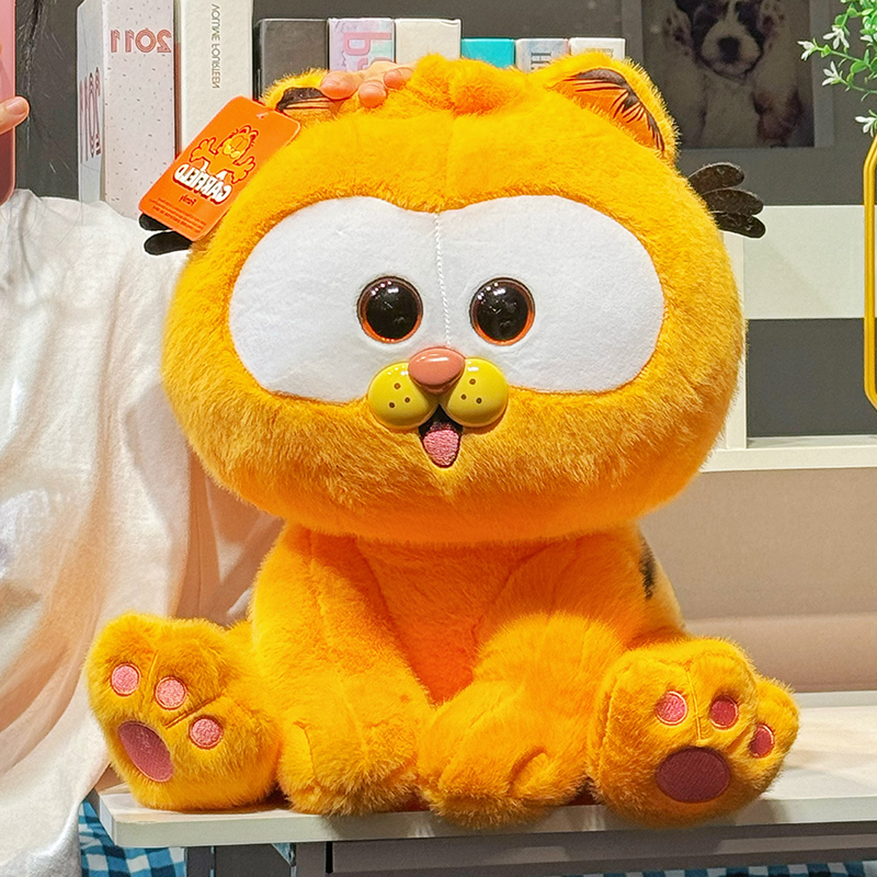 正版小加菲猫幼年公仔毛绒玩具布娃娃玩偶床上睡觉专用抱枕女生
