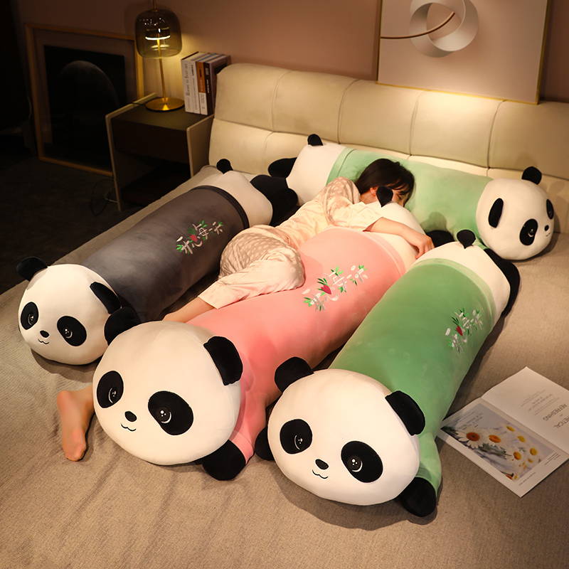 可爱大熊猫长条抱枕公仔毛绒玩具布娃娃玩偶女生睡觉夹腿儿童礼物