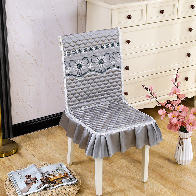 四季通用加厚防滑椅子垫连体一体垫餐桌布艺桌布防尘餐厅全包家用