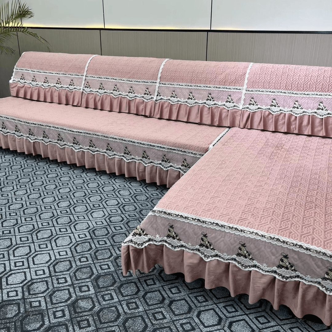 111荷兰绒轻奢防滑加厚亲肤耐磨沙发垫高档靠背巾