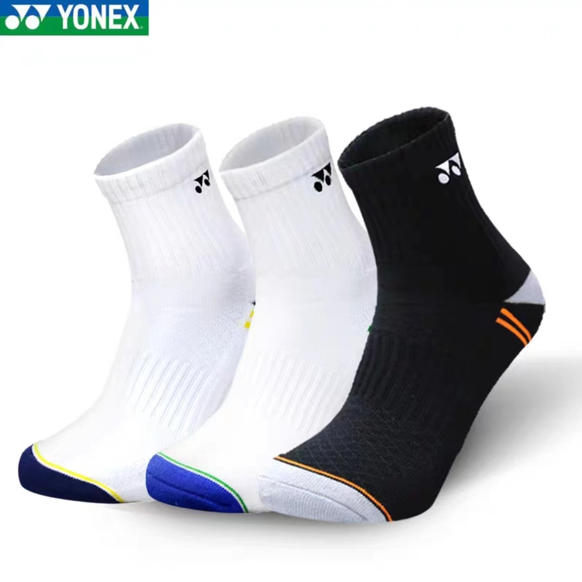 YONEX/尤尼克斯yy男女运动袜中低筒羽毛球袜子加厚毛巾袜篮球袜