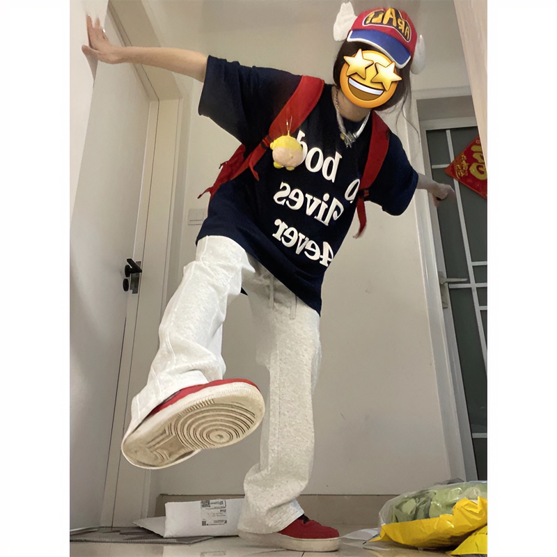 HKCYvintage日系高街字母印花纯棉短袖T恤女夏季休闲学院风百搭上