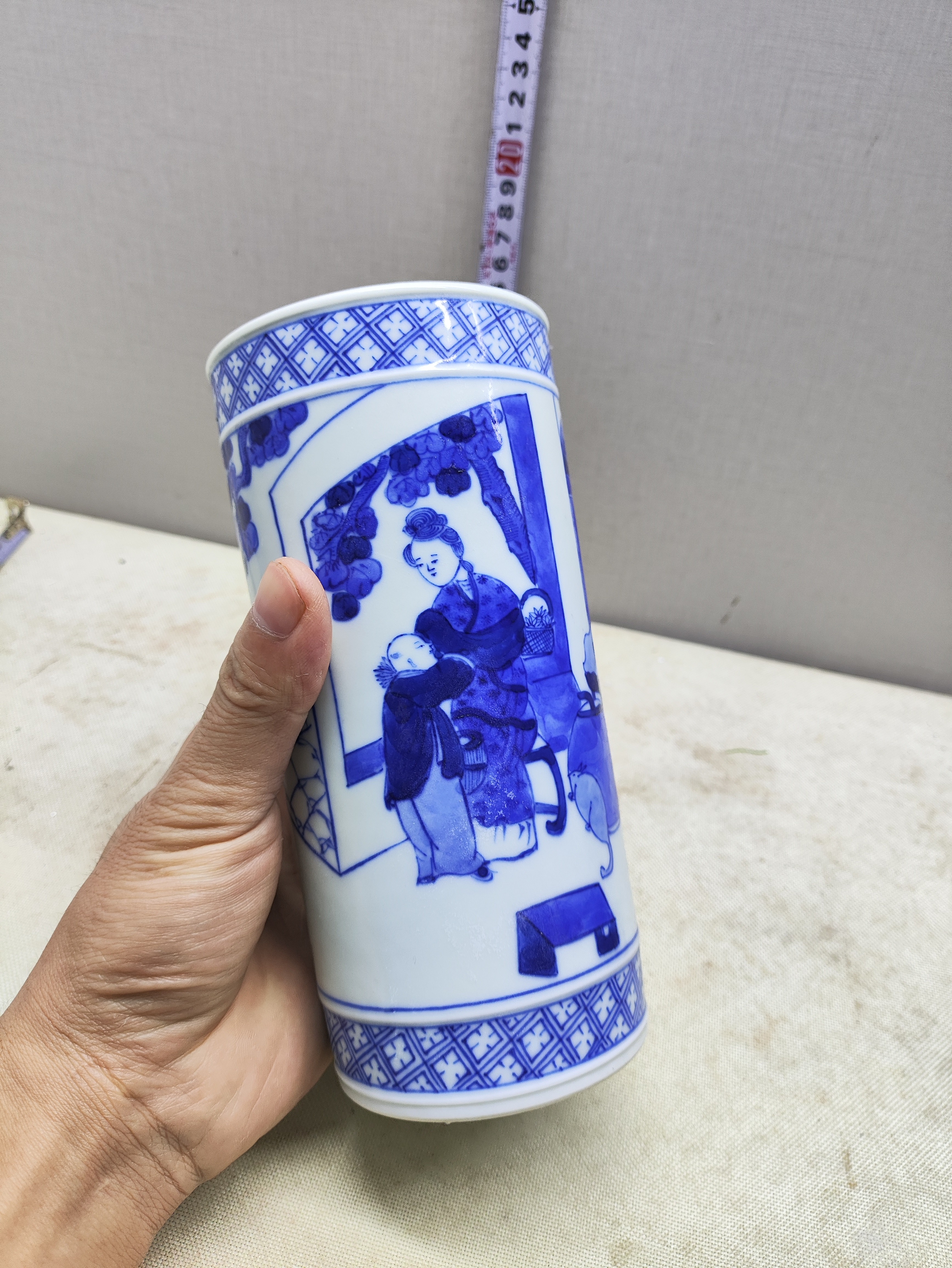 山水统景笔筒海捞收藏品顺丰到付