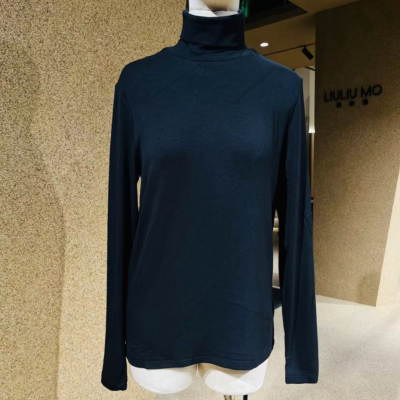 刘刘墨原创设计秋冬百搭长袖高领针织打底衫时尚舒适套头打底上衣