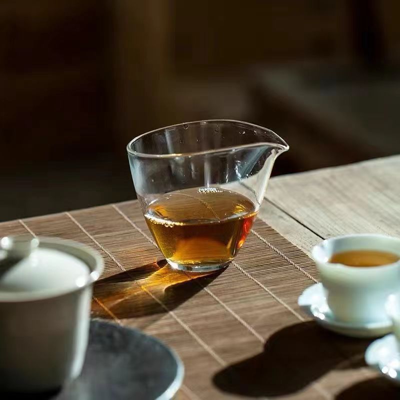 公道杯水滴公杯高硼硅日式玻璃匀杯茶器茶海加厚耐热玻璃无把手杯