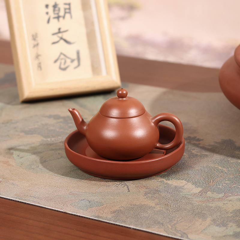 【高启强同款】小冲罐朱泥矮梨壶潮州手拉壶小容量小茶壶手制茶壶