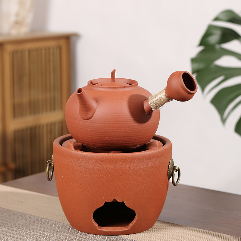【陶潮文创】潮州砂铫烧水跳盖茶具宫灯砂铫壶陶壶煮水煮茶壶陶瓷