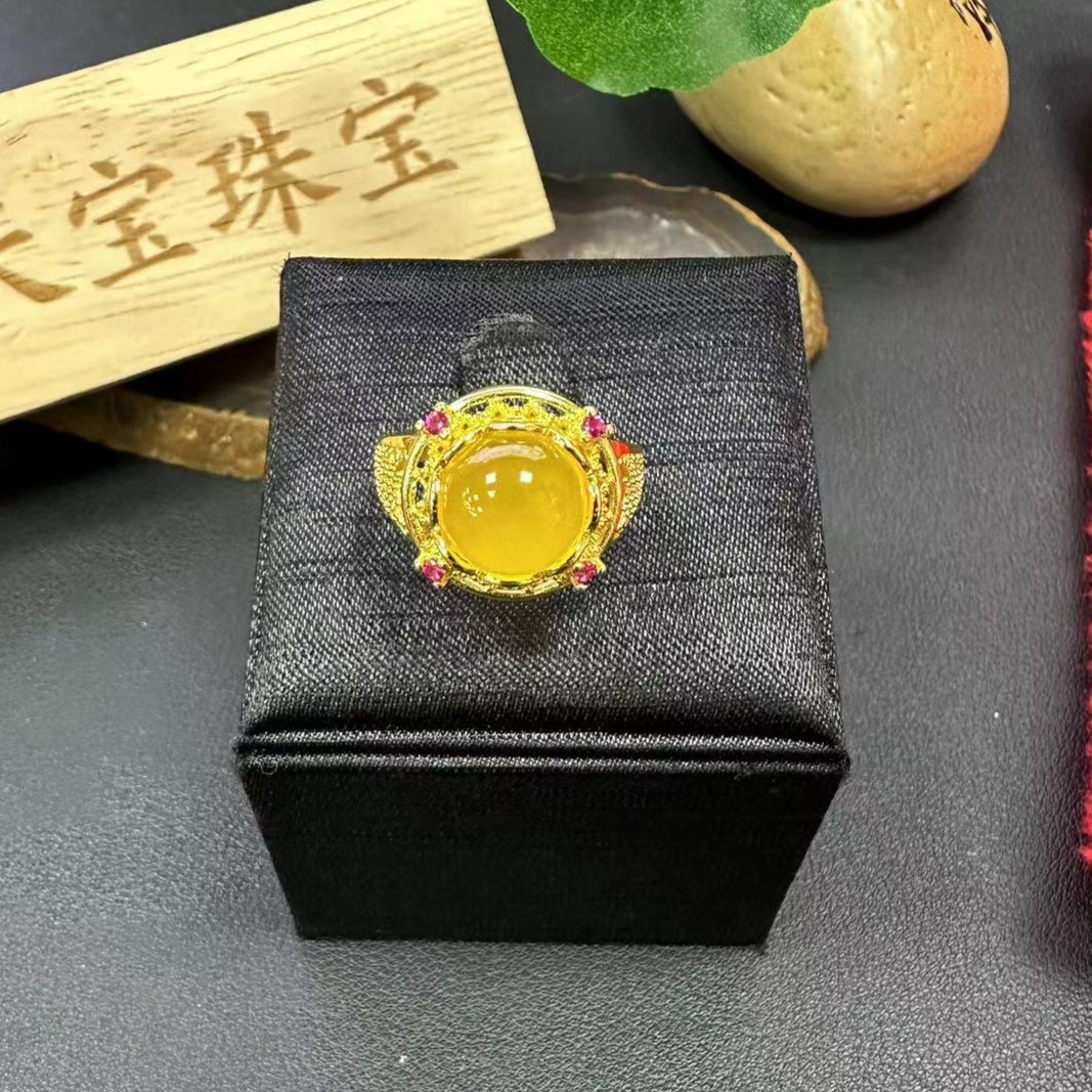 【香港老天宝珠宝】MT1003-黄金阿赛斯特莱玛瑙戒指-多样性只发一件