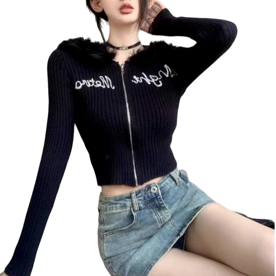 24秋冬辣妹 爆款上衣修身高腰休闲百搭时尚