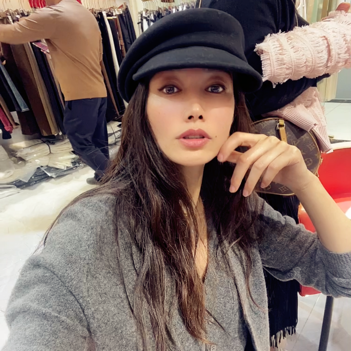 福利款帅气有型毛呢造型帽